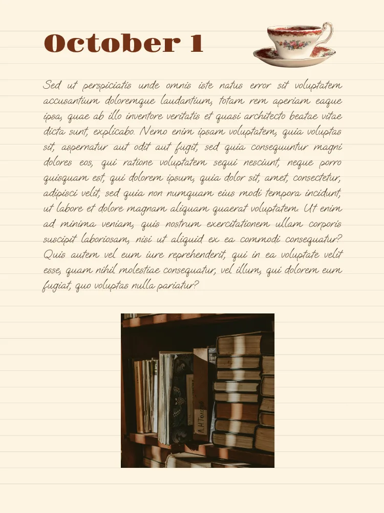 Autumn diary, page 2 — October 1