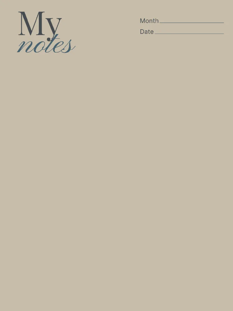 My diary, page 7 — My notes
