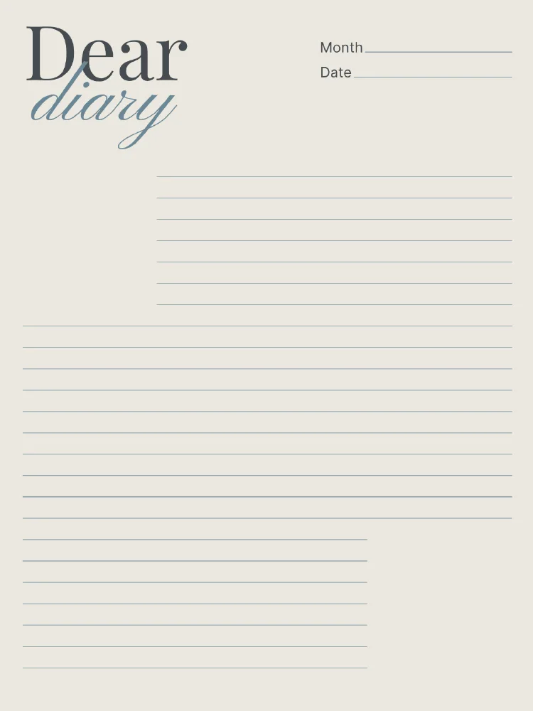 My diary, page 2 — Dear diary