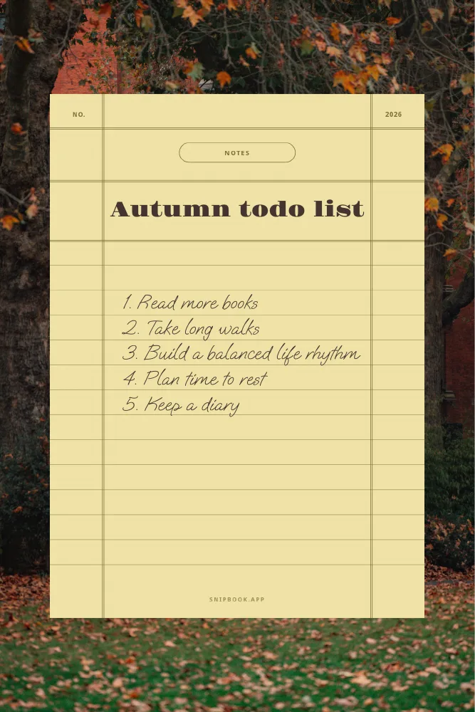 autumn to-do