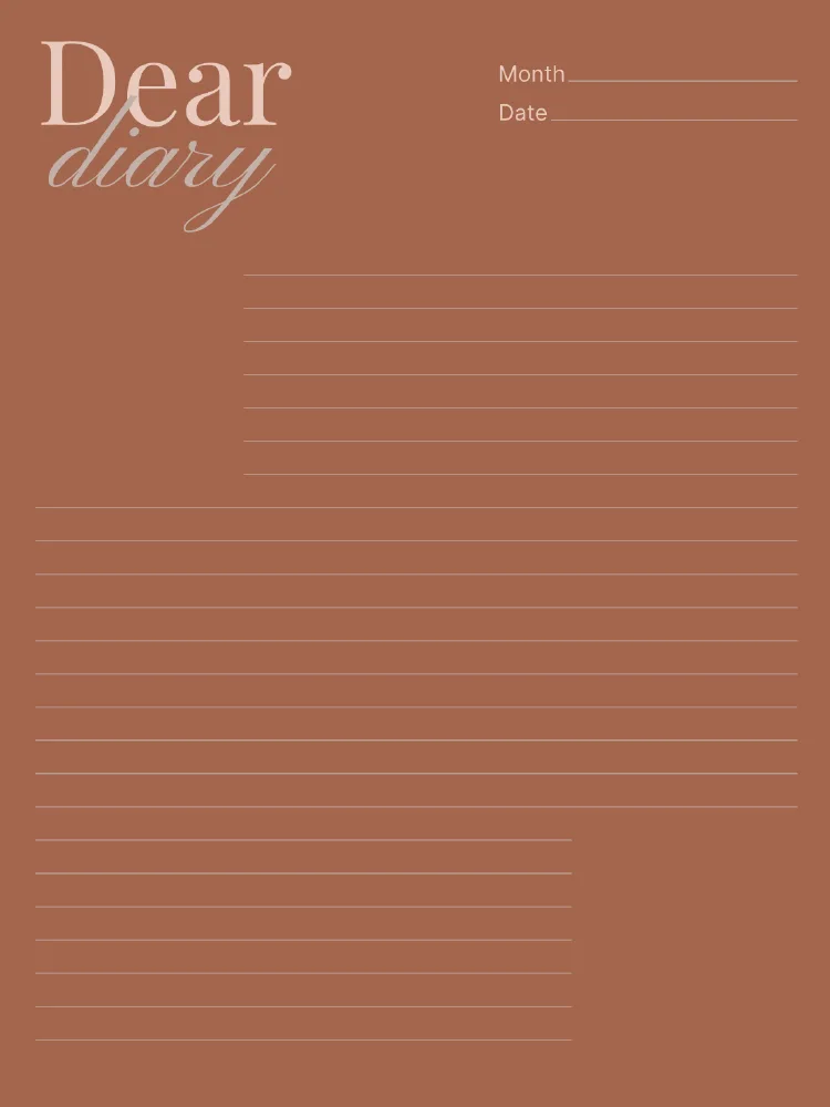 My diary, page 5 — Dear diary