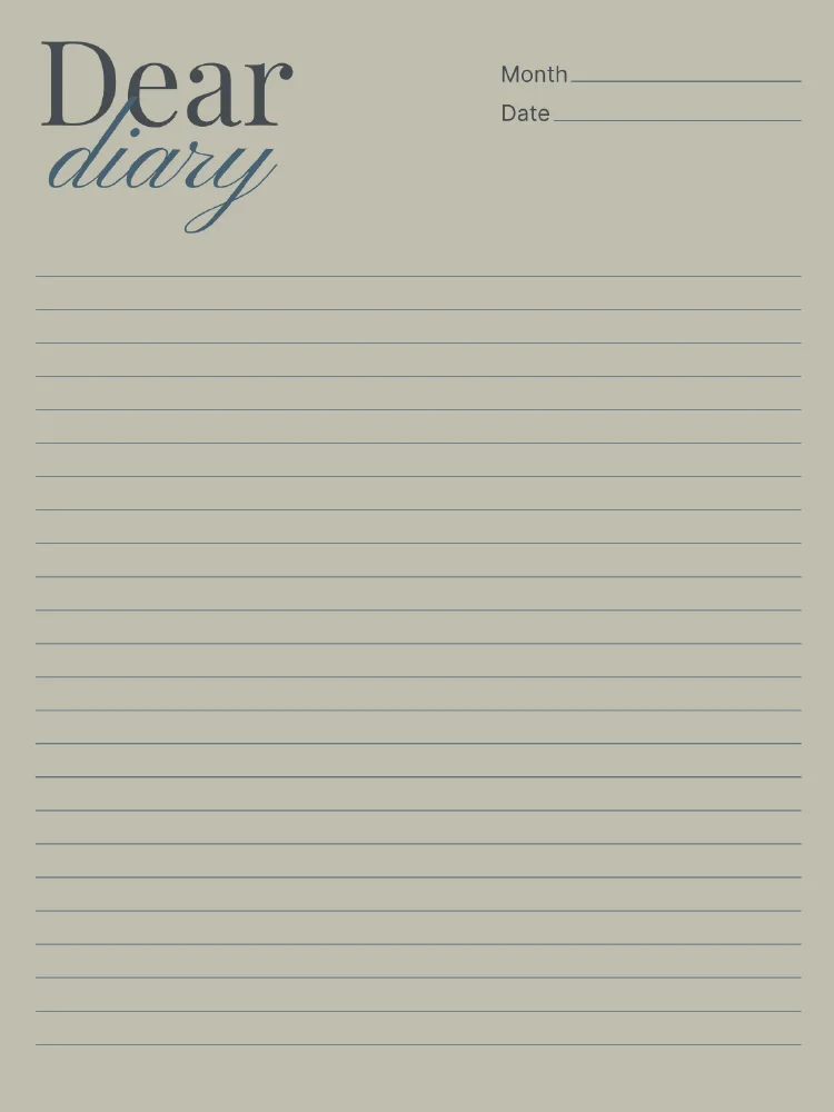 My diary, page 3 — Dear diary